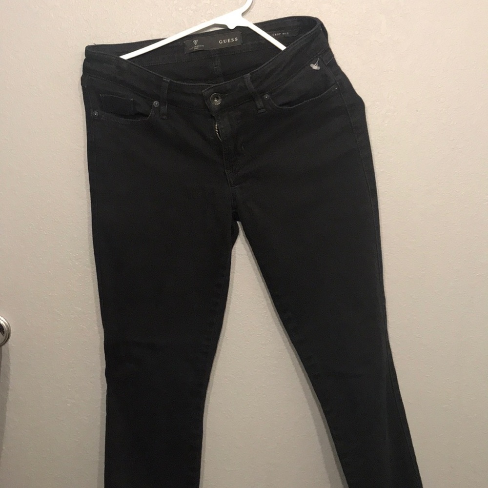 Guess jeans black cropped jeans size 27 guess